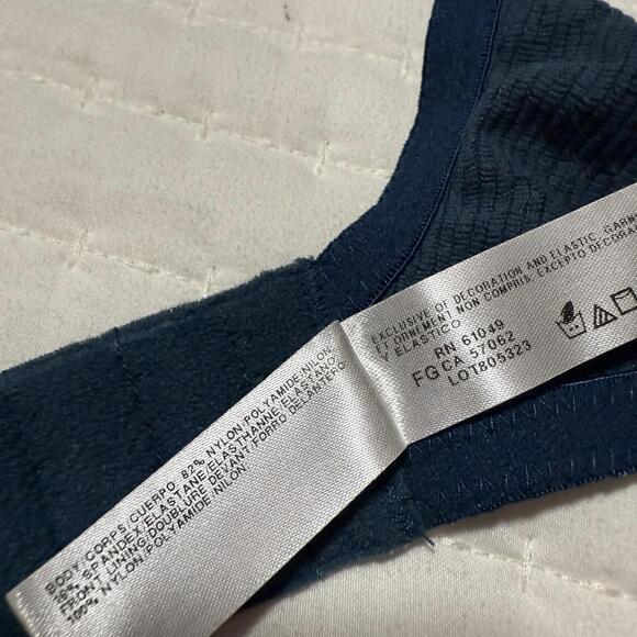 Wacoal Teal Blue Deep Sea 34DD Halo Lace Unlined Bra Wire 851205 Convertible - Picture 5 of 11